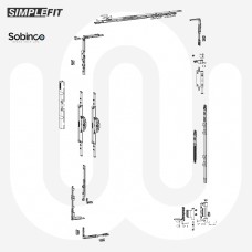 Simplefit by Sobinco Chrono Aluminium Face Fix Tilt & Turn Kit